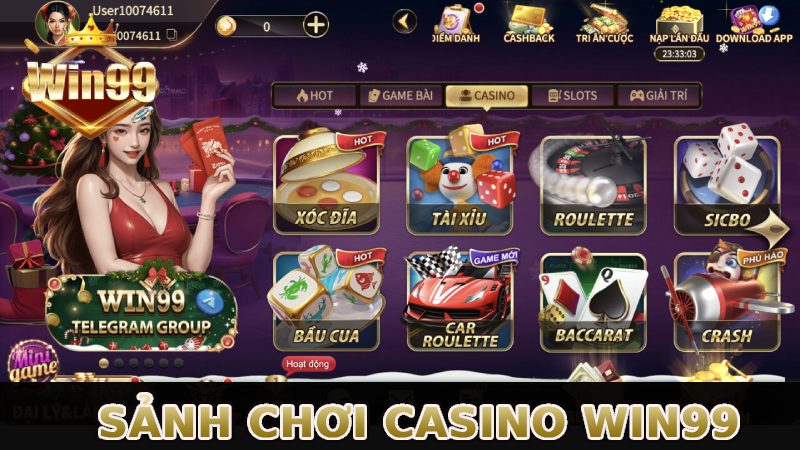 Sơ lược về sảnh chơi casino Win99