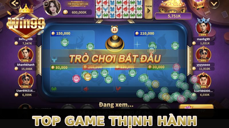 Top game thịnh hành nhất thị trường